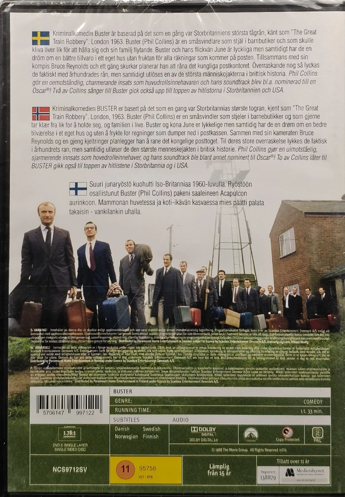UUSI (DVD) Phil Collins: Buster - suuri junaryöstäjä (1988)