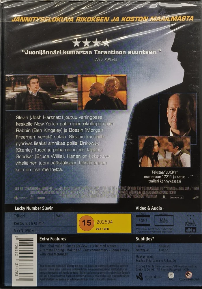 UUSI (DVD) Bruce Willis: Lucky Number Slevin (2006)