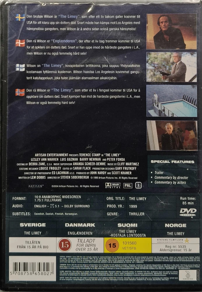 UUSI (DVD) The Limey (1999) Peter Fonda