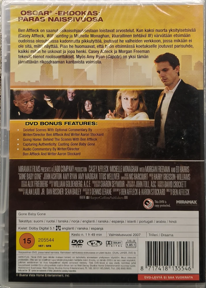 UUSI (DVD) Gone Baby Gone (2007) SUOMIKANNET