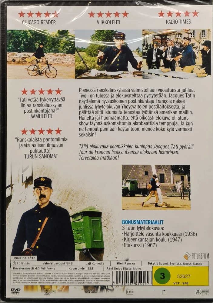 UUSI (2 DVD) Jacques Tati: Lystikäs Kirjeenkantaja (1949)