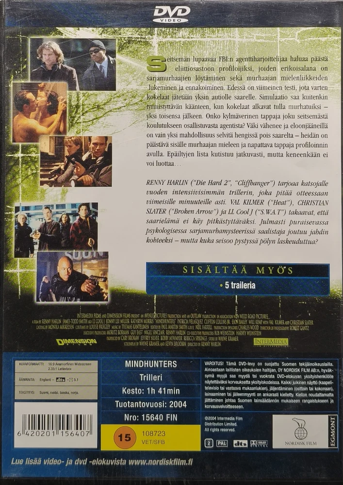 UUSI! DVD) Renny Harlin: Mindhunters (2004)