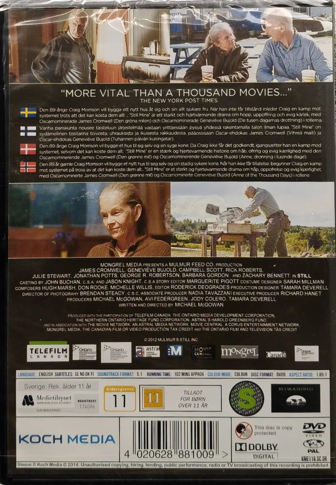 UUSI (DVD) Still Mine (2012) James Cromwell