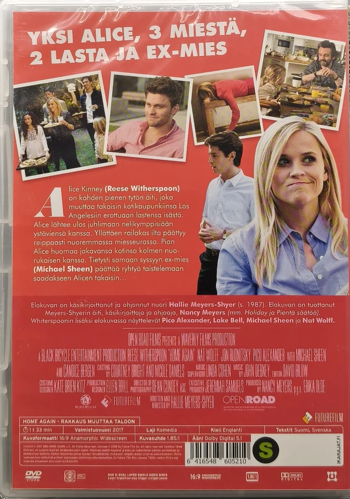 UUSI (DVD) Reese Witherspoon: Home Again (2017)