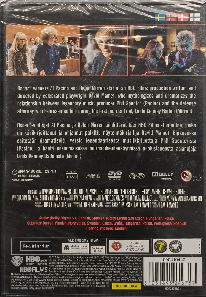 UUSI (DVD) Al Pacino: Phil Spector (2013)