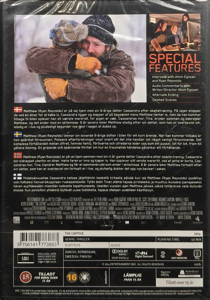 UUSI (DVD) Ryan Reynolds : The Captive (2014)