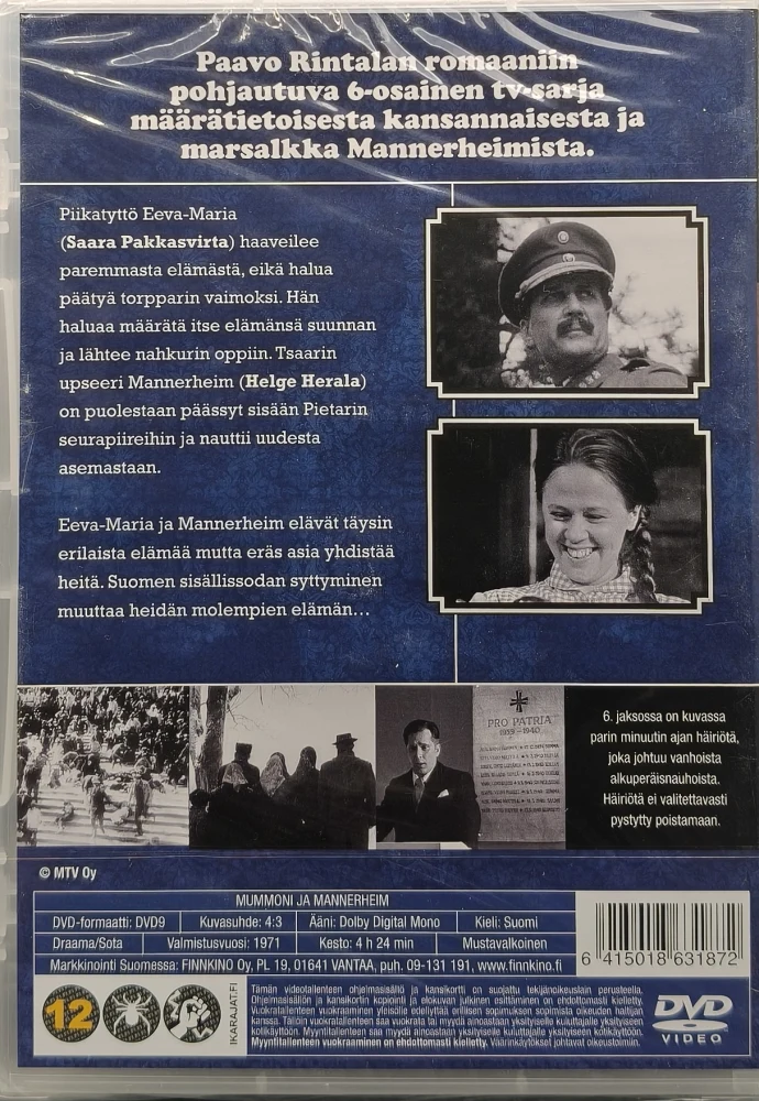 UUSI (DVD) Mummoni ja Mannerheim (1971)