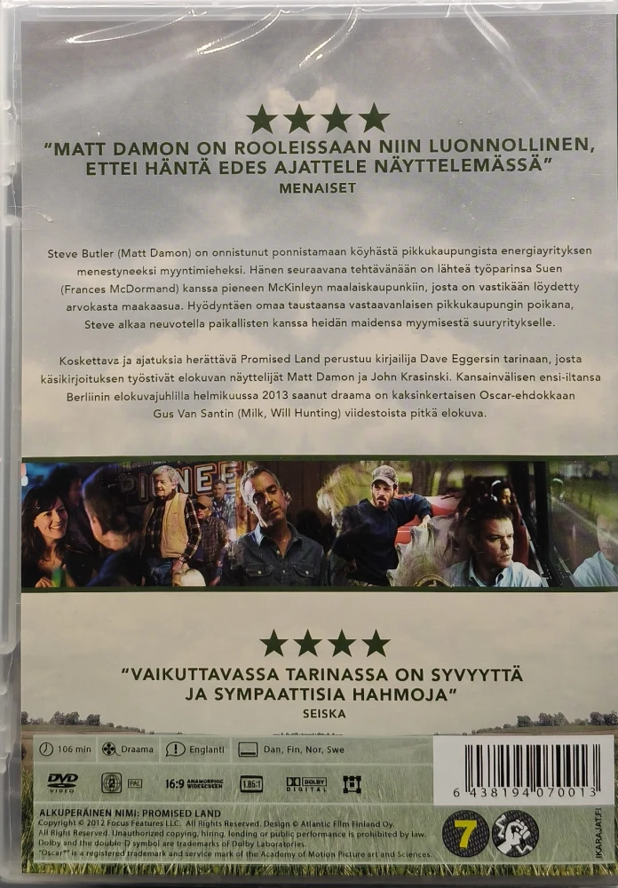 UUSI (DVD) Matt Damon: Promised Land (2012)