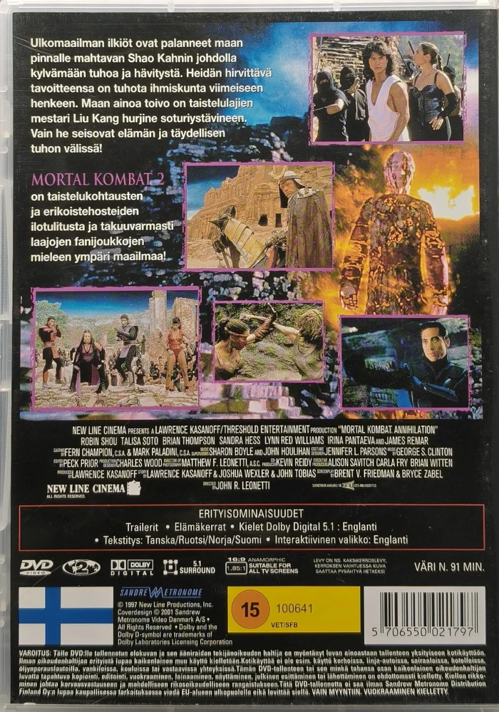 DVD) Mortal kombat 2 - Annihilation (1997) SUOMIKANNET