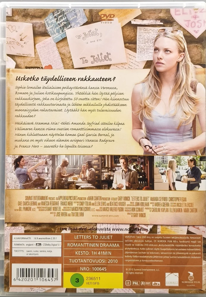 DVD) Rakkauskirjeitä Julialle (2010) SUOMIKANNET