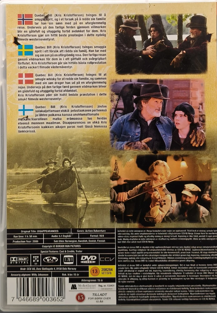 DVD)  Kris Kristofferson: Disappearances (2006)