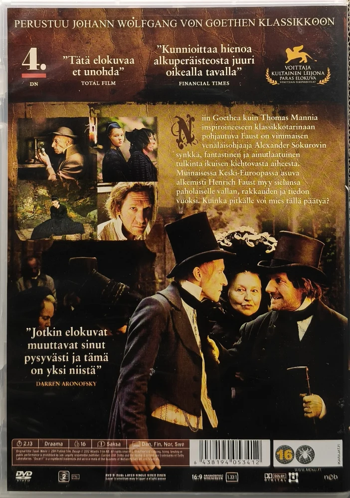 DVD) Faust (2011) Aleksandr Sokurov - SUOMIKANNET