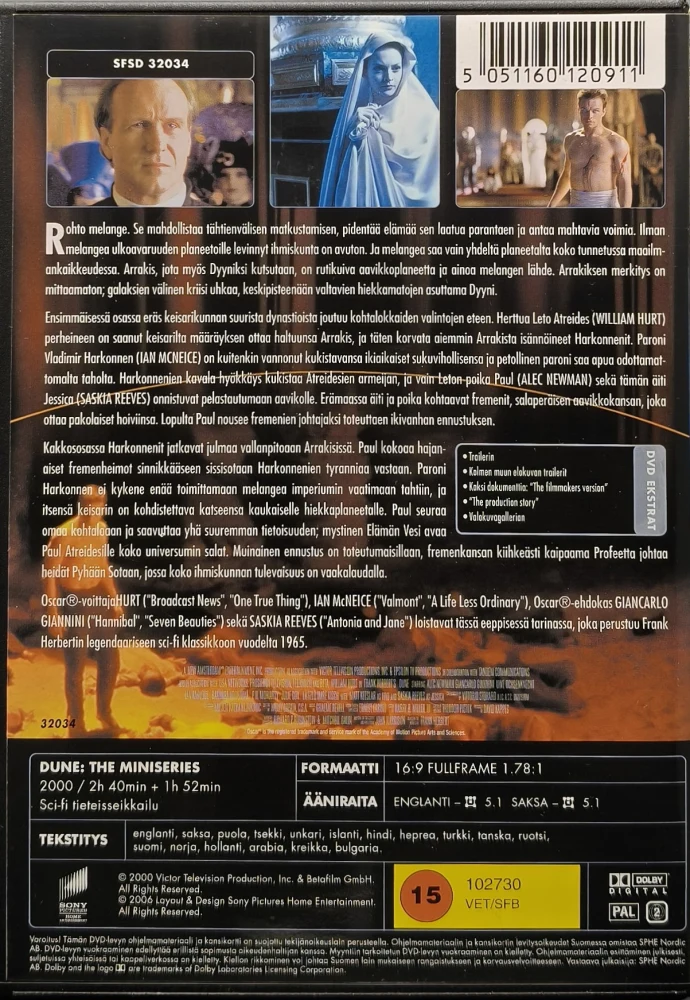DVD) William Hurt; Dyyni - Dune (2000) SUOMIKANNET