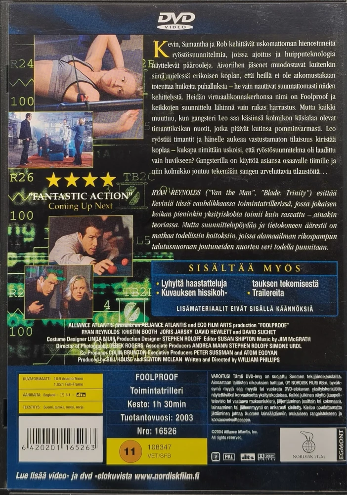 DVD) Ryan Reynolds: Täydellinen tehtävä (2003) SUOMIKANNET
