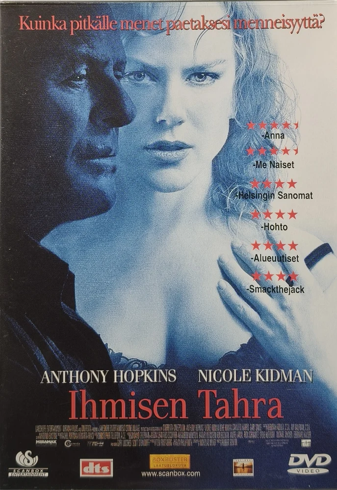 DVD) Nicole Kidman, Anthony Hopkins: Ihmisen Tahra (2003) SUOMIKANNET