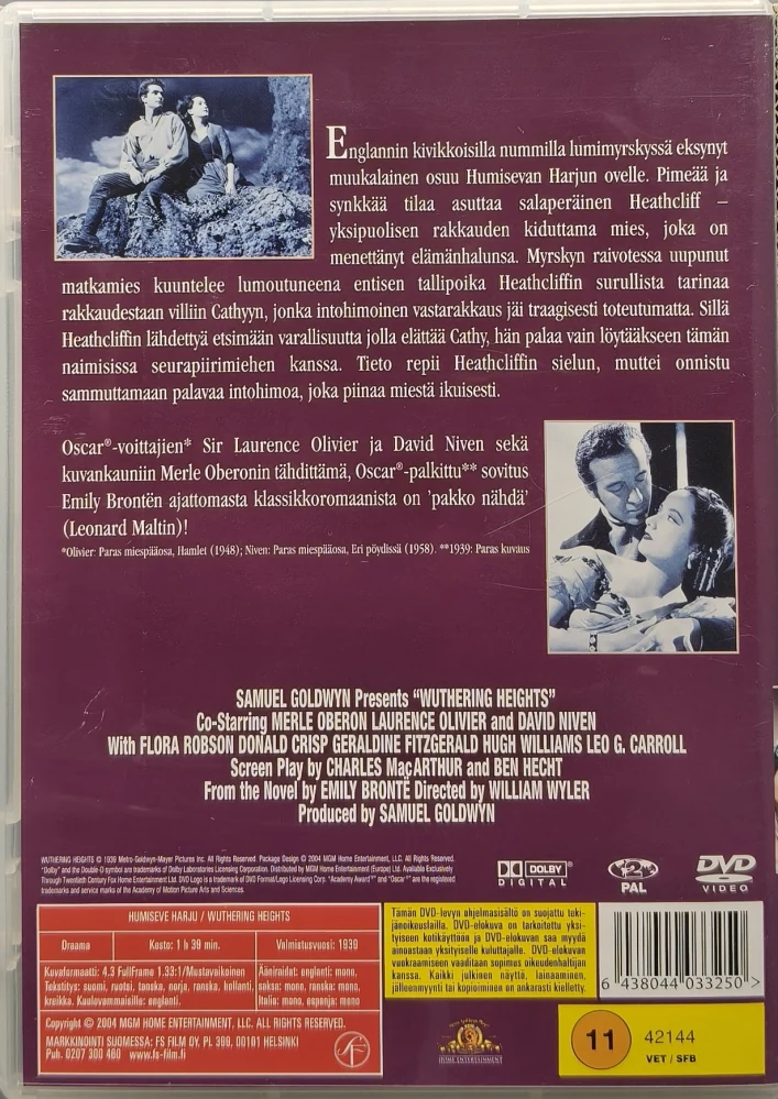 DVD) Humiseva harju (1939) Sir Laurence Olivier