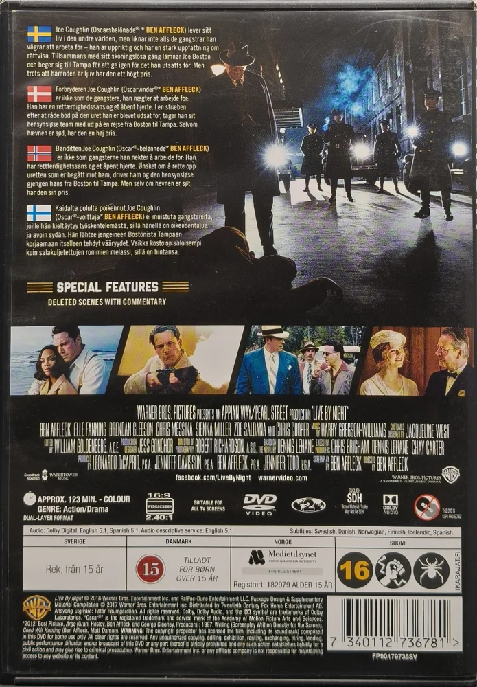 DVD) Ben Affleck: LIVE BY NIGHT (2016)