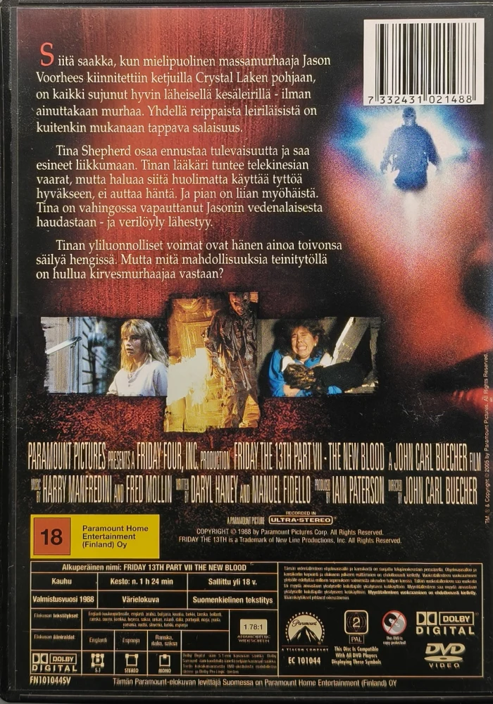 DVD) Friday The 13th Part VII (7) : The New Blood - SUOMIKANNET