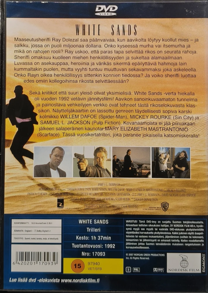 DVD) White Sands - verta hiekalla (1992) SUO,MIKANNET