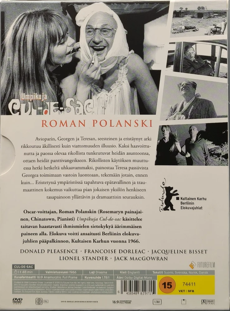 DVD) Roman Polanski: Umpikuja - Cul-de-sac (1966) SUOMIKANNET