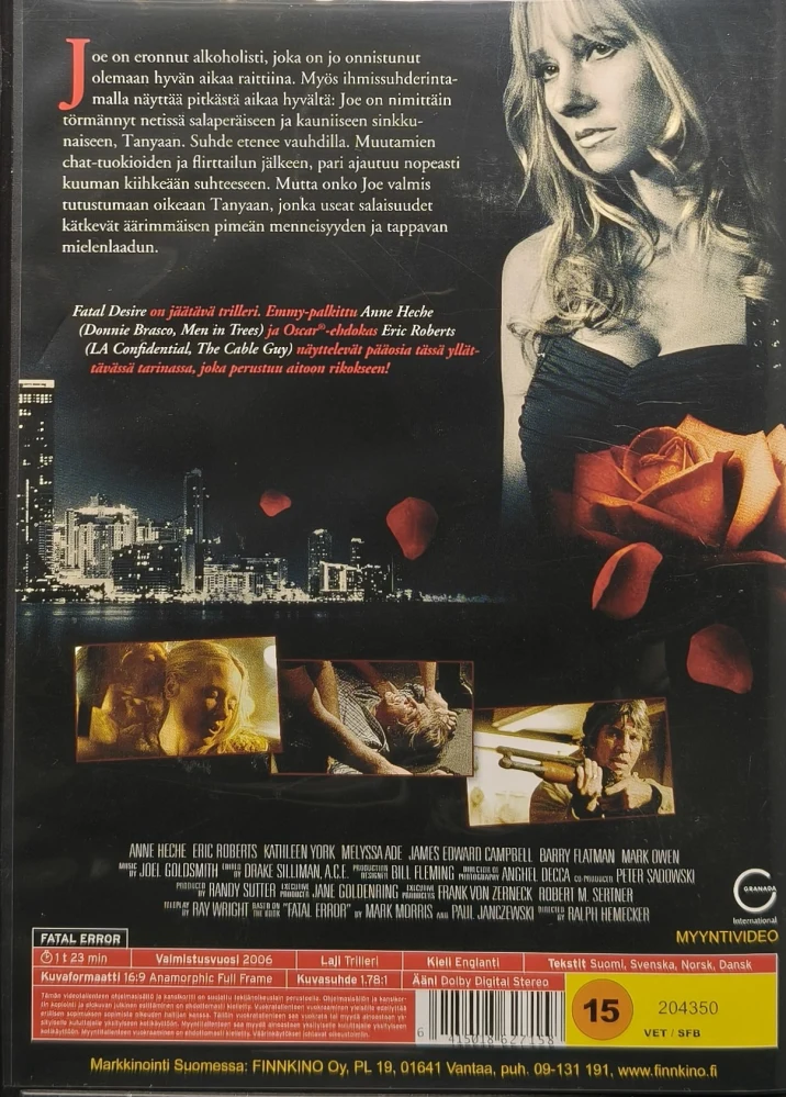 DVD) Eric Roberts: FATAL DESIRE (2016) SUOMIKANNET