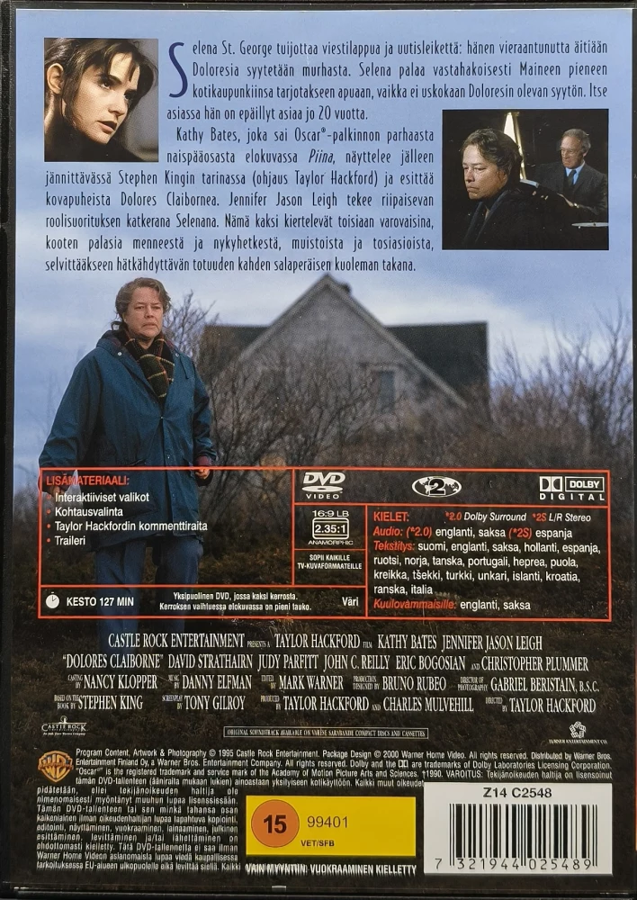 DVD) STEPHEN KING: Dolores Claiborne (1995) SUOMIKANNET