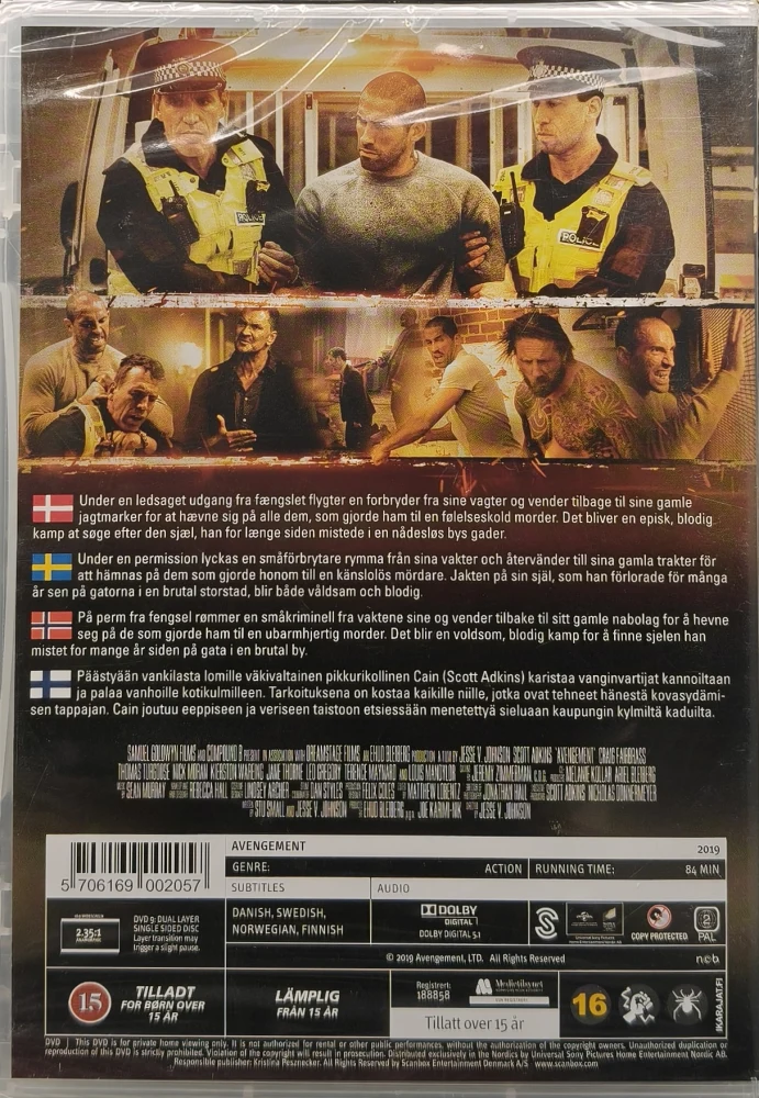 UUSI (DVD) Avengement (2019) Scott Adkins