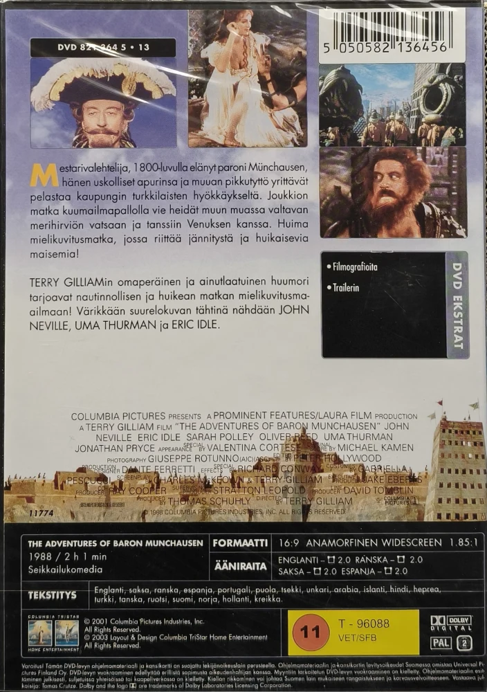 UUSI (DVD) Paroni Von Munchausenin seikkailut (1988) SUOMIKANNET