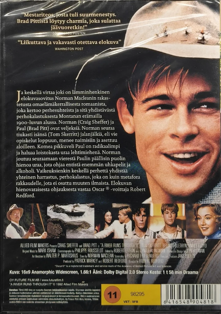 UUSI (DVD) Brad Pitt: Ja keskellä virtaa joki (1992) SUOMIKANNET