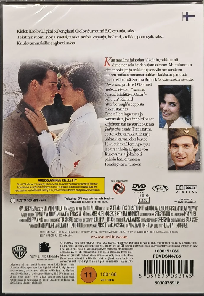 UUSI (DVD) Sandra Bullock: Sodassa ja rakkaudessa (1996)
