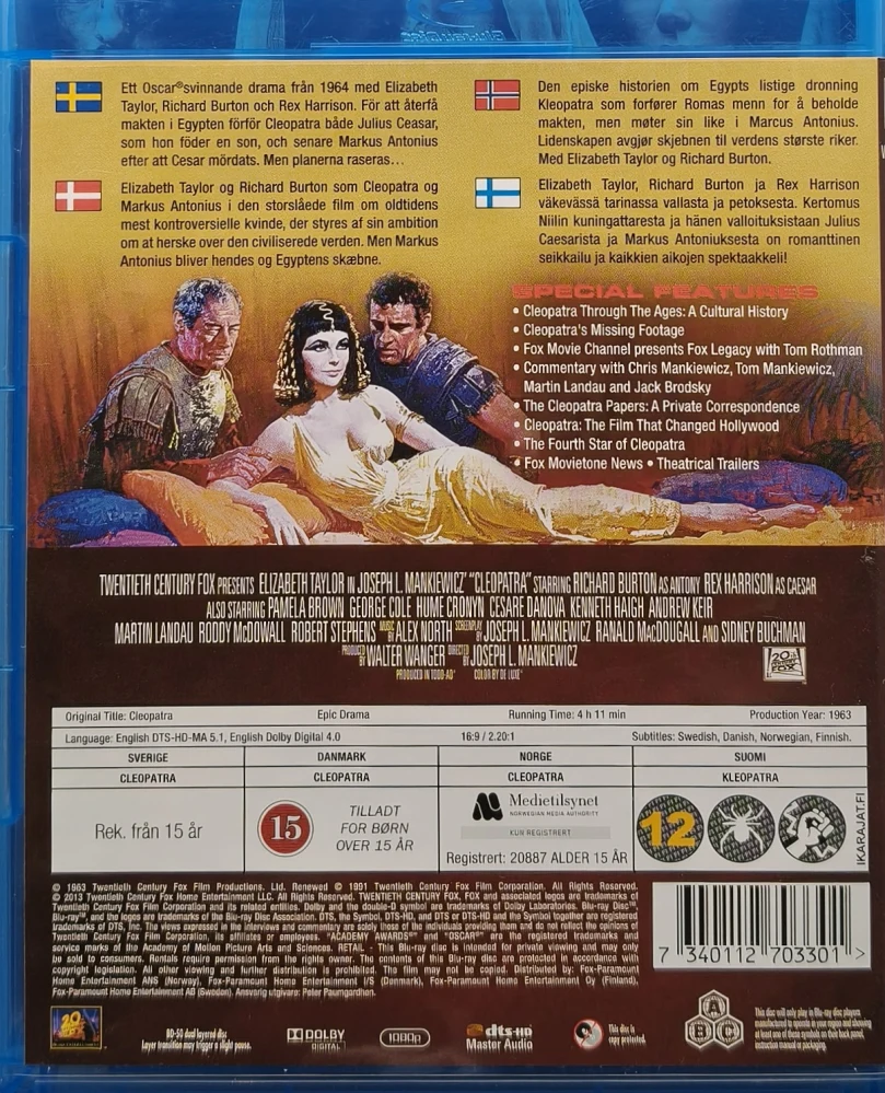 2 BLU-RAY) Elizabeth Taylor: Cleopatra - Kleopatra (1963)