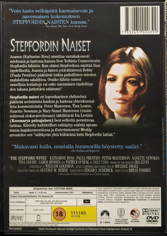 2 DVD) Stepfordin naiset (1974) & The Legacy (1978) SUOMIKANNET