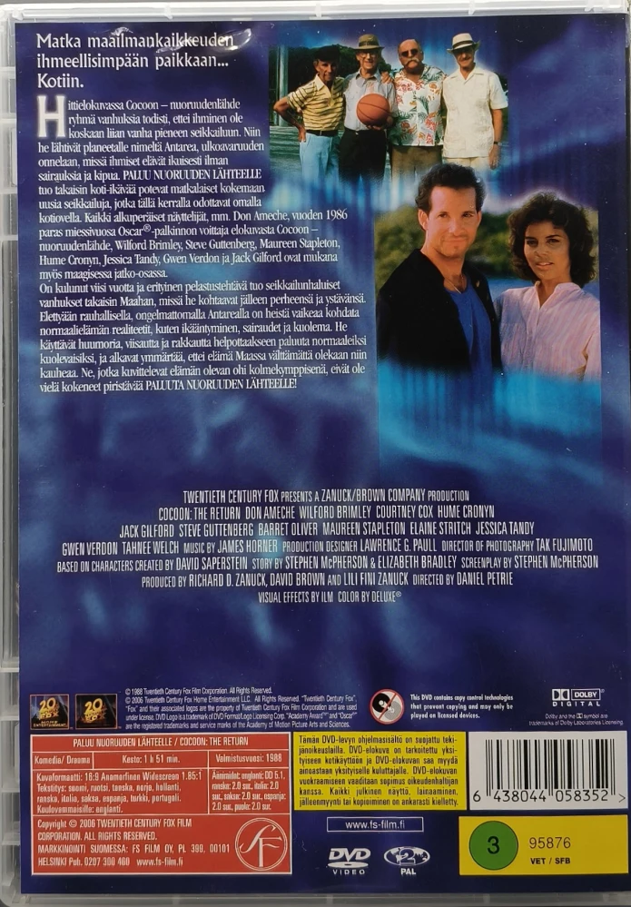 2 DVD) Cocoon - nuoruudenlähde (1985) ja paluu nuoruuden lähteelle (1988)