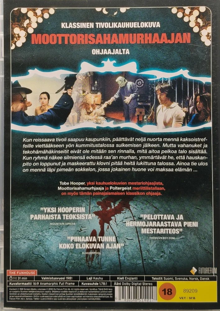 DVD) Tobe Hooper: The Funhouse (1981) SUOMIKANNET