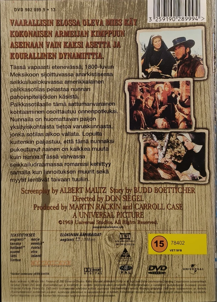DVD) Clint Eastwood - Kourallinen dynamiittia (1969) SUOMIKANNET