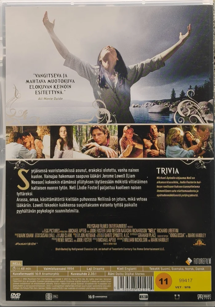 DVD) Jodie Foster, Liam Neeson: Nell (1994) SUOMIKANNET