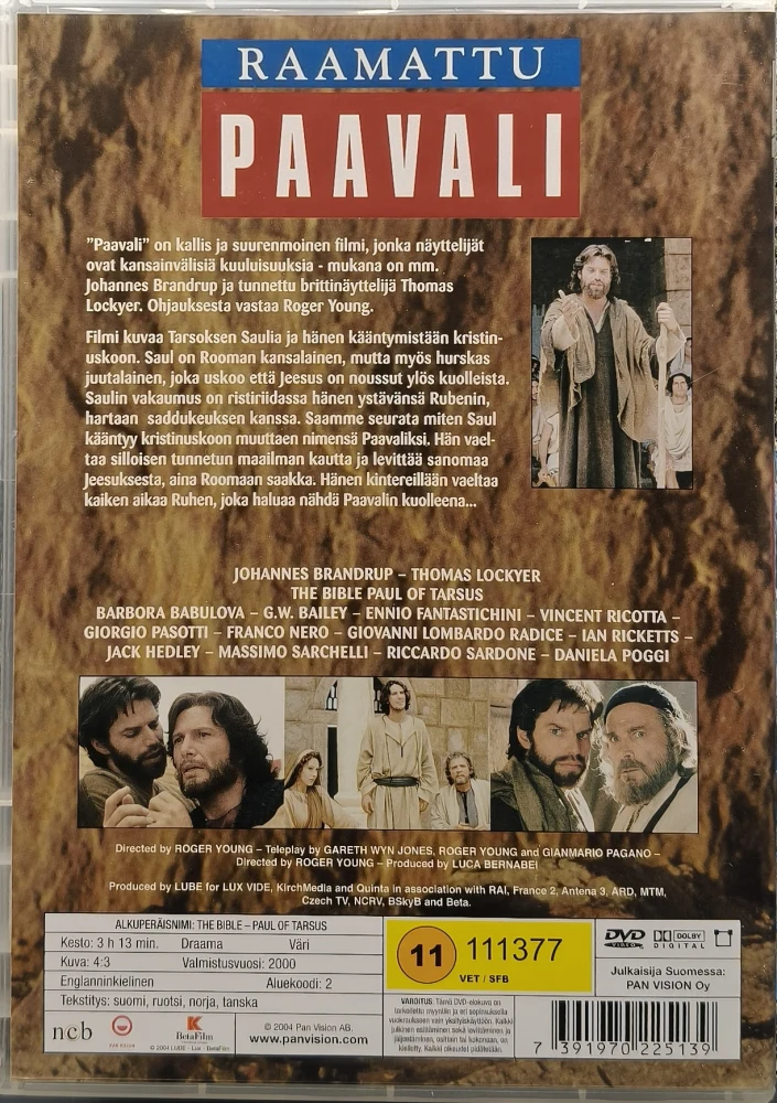 DVD) Raamattu: Paavali (2000) Johannes Brandrup