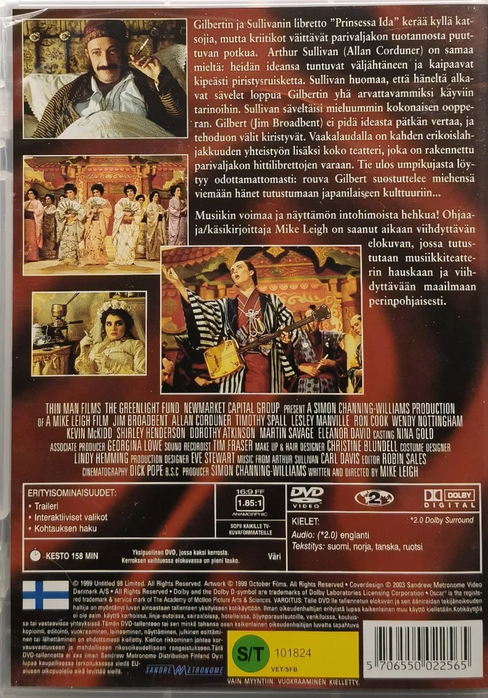 DVD) Mike Leigh: Topsy-Turvy - mullin mallin (1999)