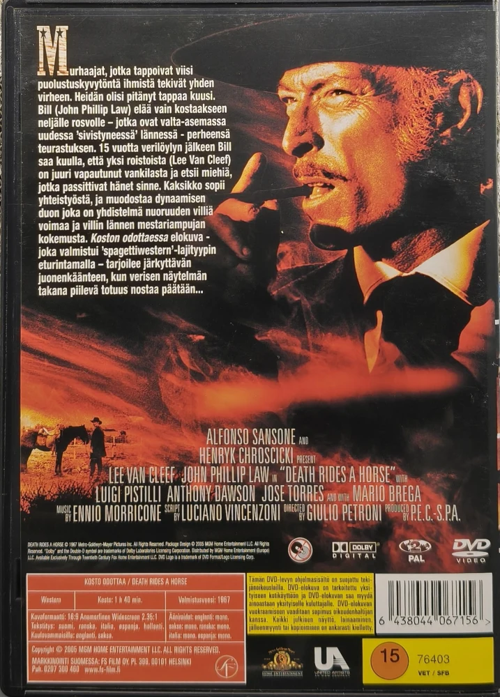 DVD) Lee Van Cleef: Kosto odottaa (1967) SUOMIKANNET