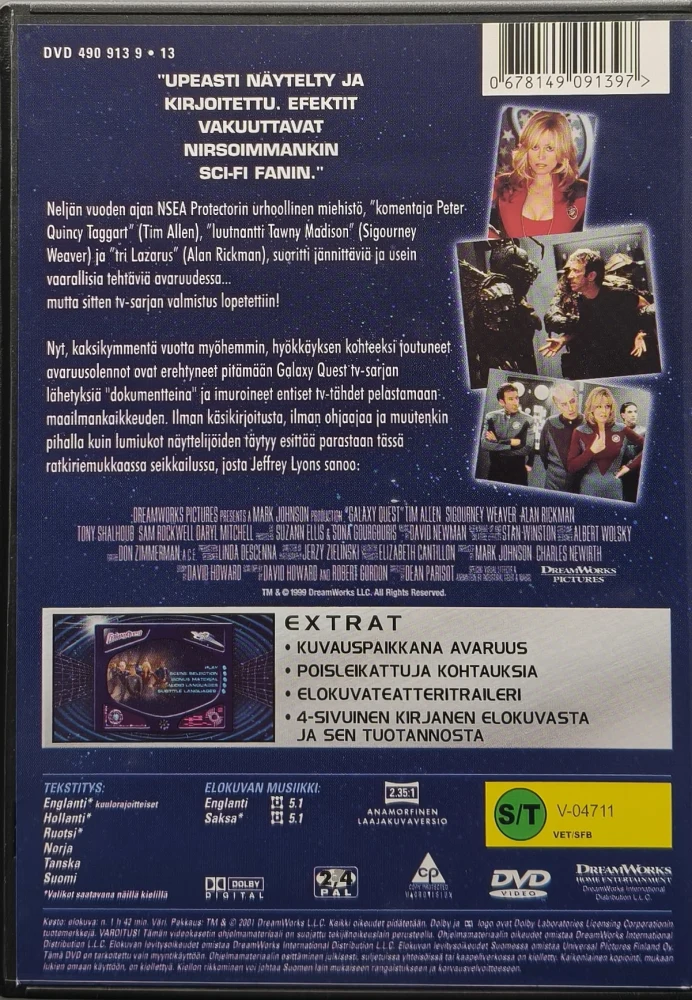 DVD) Tim Allen, Sigourney Weaver: Galaxy Quest (1999) SUOMIKANNET