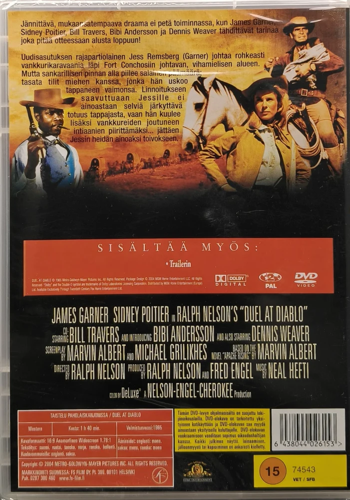 UUSI (DVD) James Garner, Sidney Poitier: Taistelu paholaiskanjonissa (1965)