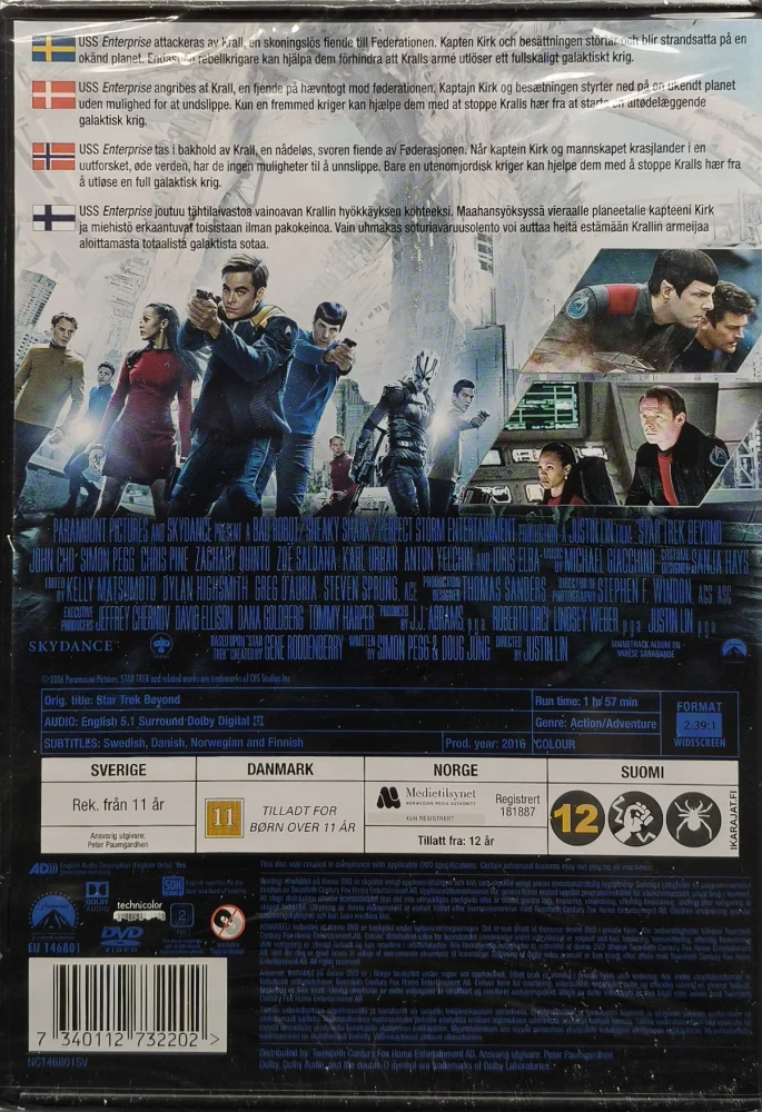 UUSI (DVD) Star Trek Beyond (2016)