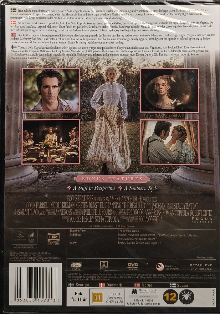 UUSI (DVD) Nicole Kidman: The Beguiled - Lumotut (2017)
