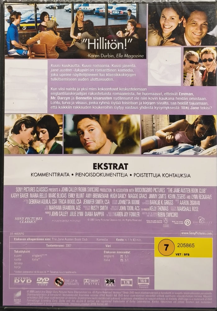 UUSI (DVD) Jane Austen-Lukupiiri (2007)