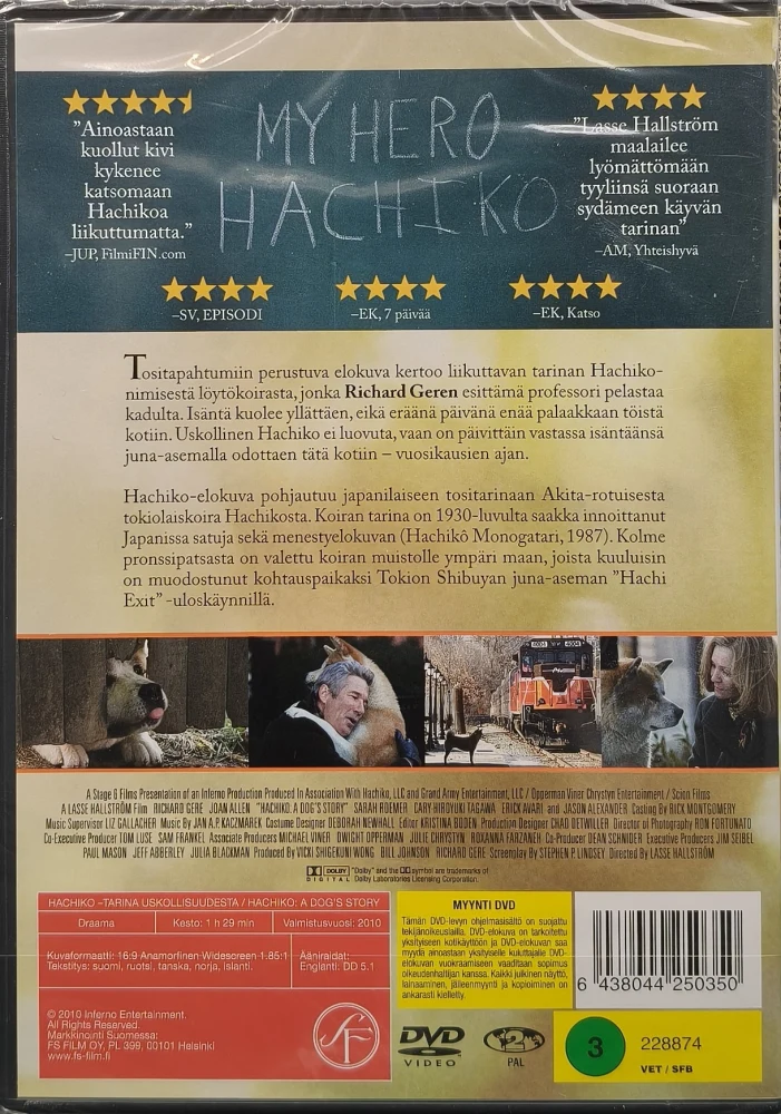 UUSI (DVD) Richard Gere: Hachiko - Tarina Uskollisuudesta (2009)