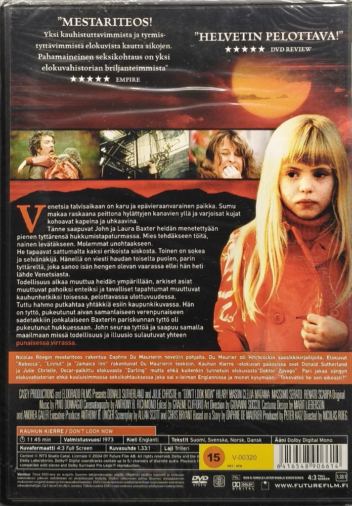 UUSI (DVD) Donald Sutherland: Kauhun Kierre - Don't Look Now (1973)
