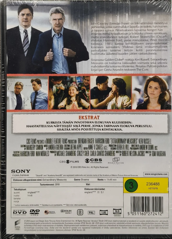 UUSI (DVD) Harrison Ford: Extraordinary Measures (2010)