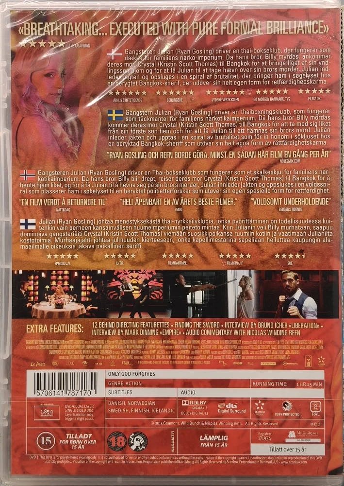 UUSI (DVD) Ryan Gosling: Only God Forgives (2013)