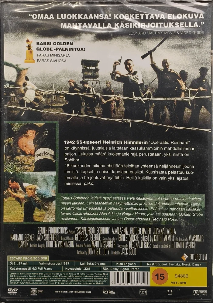 UUSI (DVD) Rutger Hauer: Pako Sobiborista (1987) SUOMIKANNET