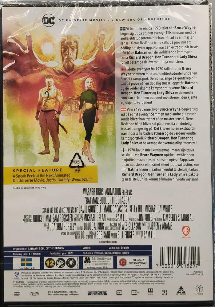 UUSI (DVD) BATMAN - SOUL OF THE DRAGON (2021)